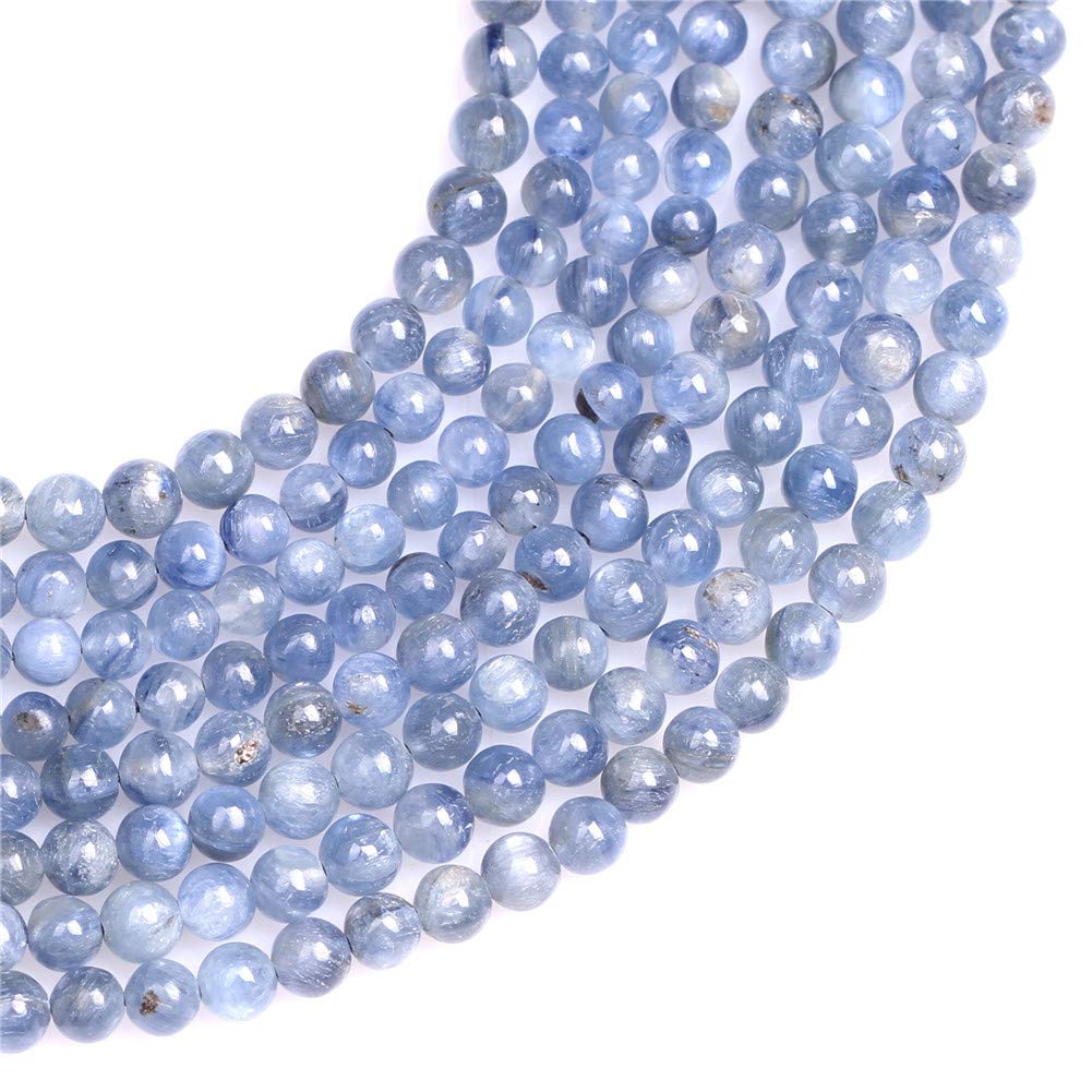 GEM-Inside Natural 4mm Blue Kyanite Round Gemstone Semi Precious Loose Beads for Jewellery Making 15'' - Image 3