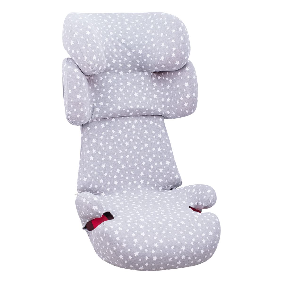 JYOKO Kids Funda de Algodón para Silla de Coche de Niños Compatible con Cybex Solution Fix, 2 Fix (White Star)