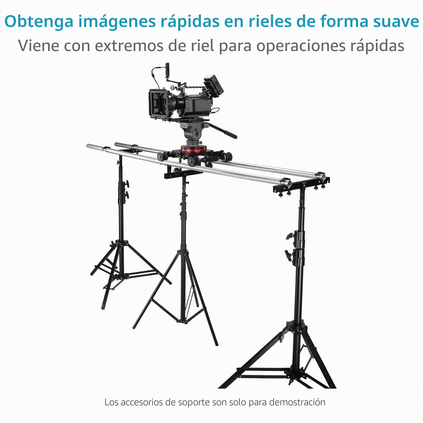 Proaim Fusion Slider Dolly con topes para Cine y vídeo | Funciona sobre raíles y superficies lisas, soporta hasta 45,3 kg y ofrece movimientos suaves de cámara.