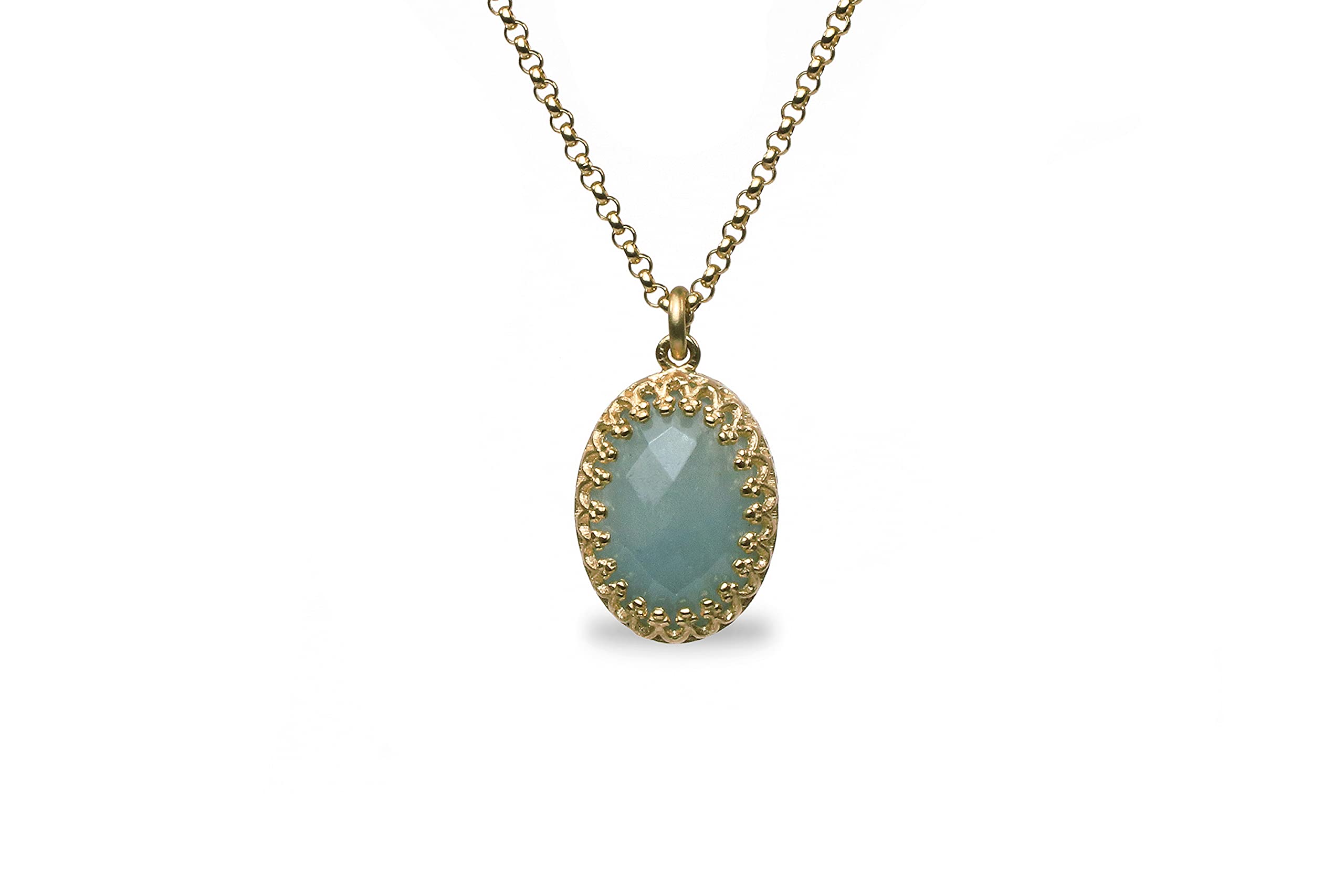 Charmante Aquamarin-Halskette in 14k Gold - Benutzerdefinierte Blaue Halskette für Frauen - Handgefertigte Edelstein-Halsketten, Geburtsstein-Halsketten, Jeden Tag Halsketten - Charmantes Geschenk