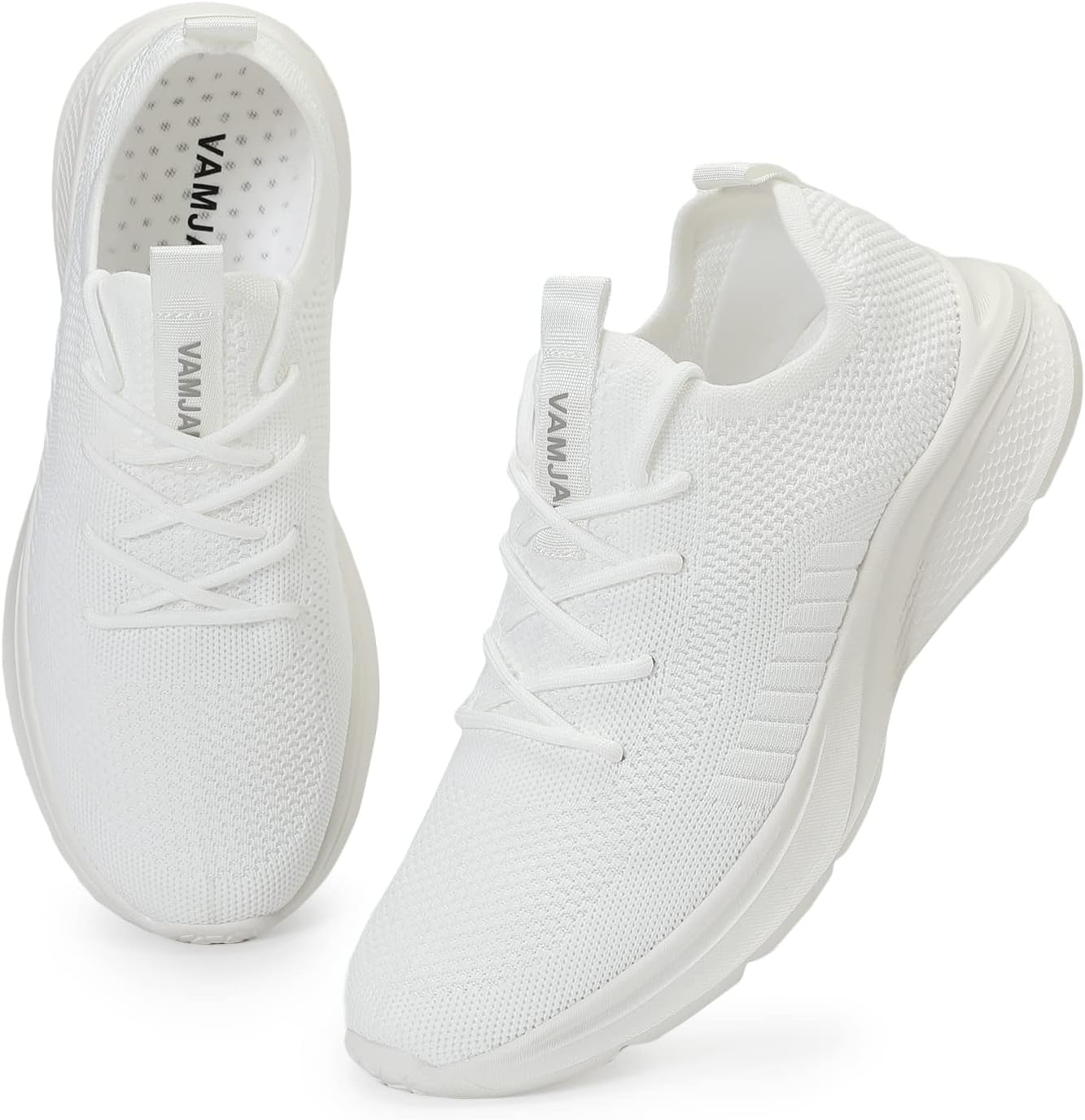 Men's Running Shoes Fashion Sneakers - Lightweight Breathable Flying Knitting Lace Up Mesh Walking Shoes Workout Casual Sports Shoes