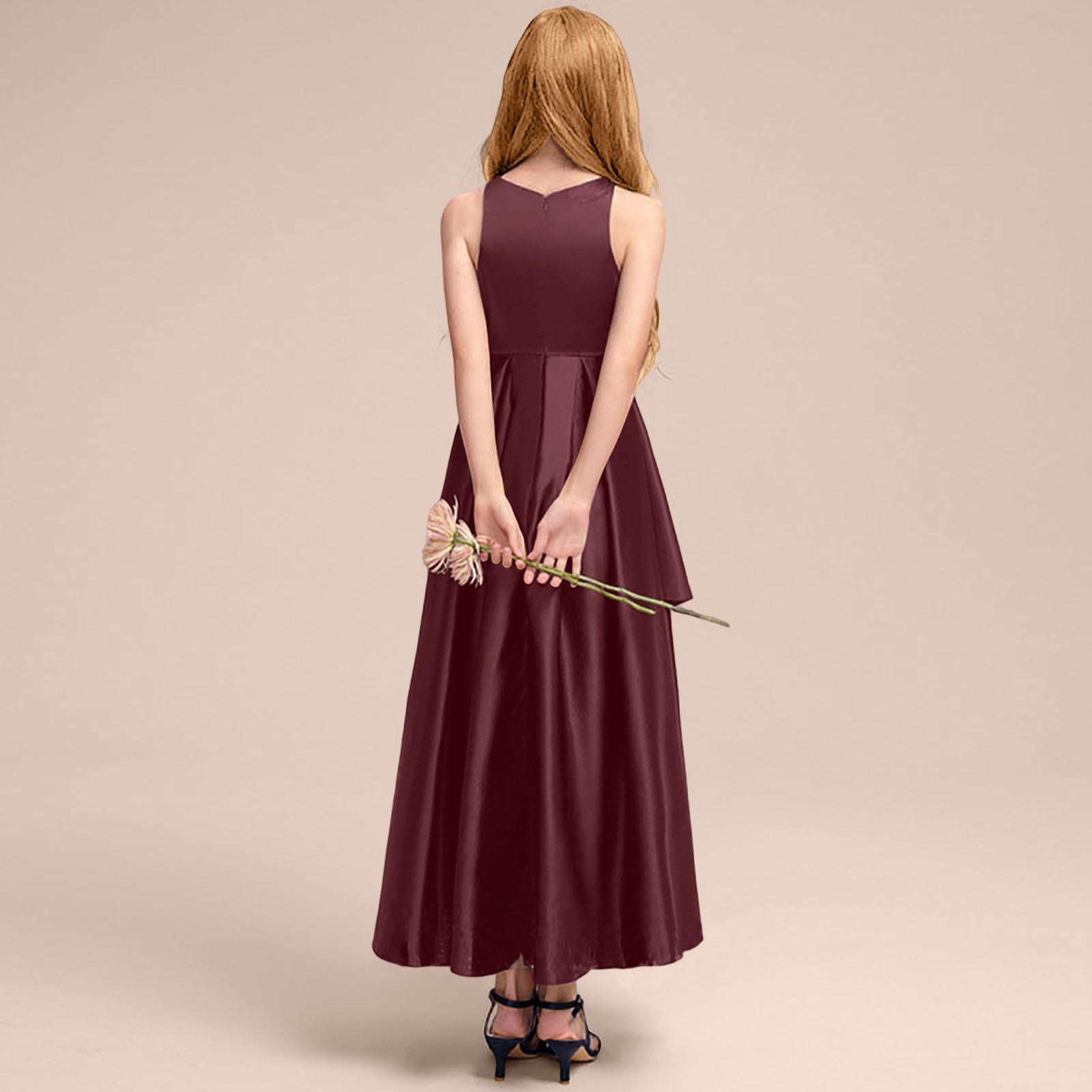 Mädchen Abendkleider Partykleid für Konzertaufführung Festzug Elegantes ärmelloses Sommerkleid für von Kleinkindern bis Teenager #183
