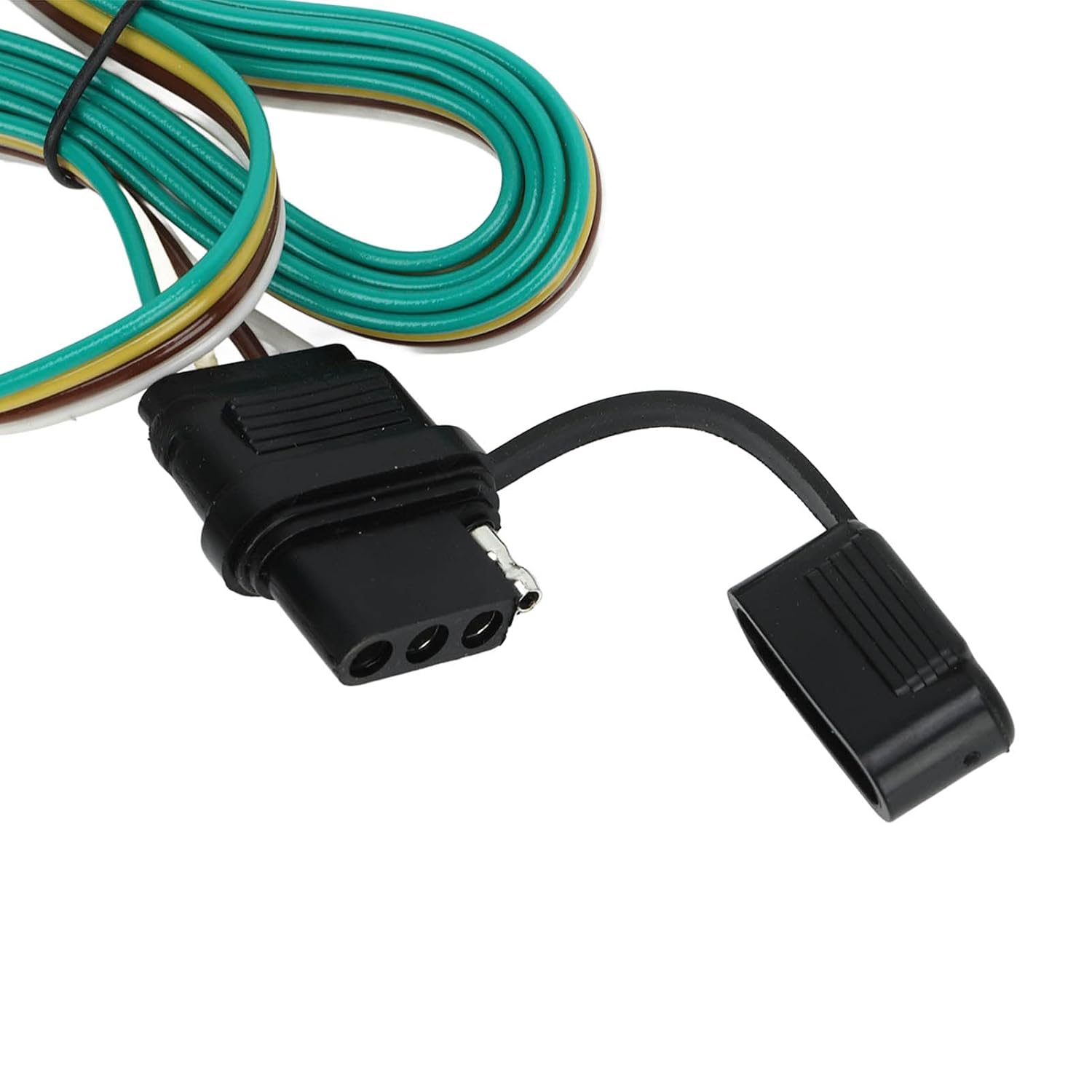 Custom Fit Sienna 4 Way Flat Trailer Wiring Connector, Plug and Play with Dust Cover, for Sienna Except SE 20152020