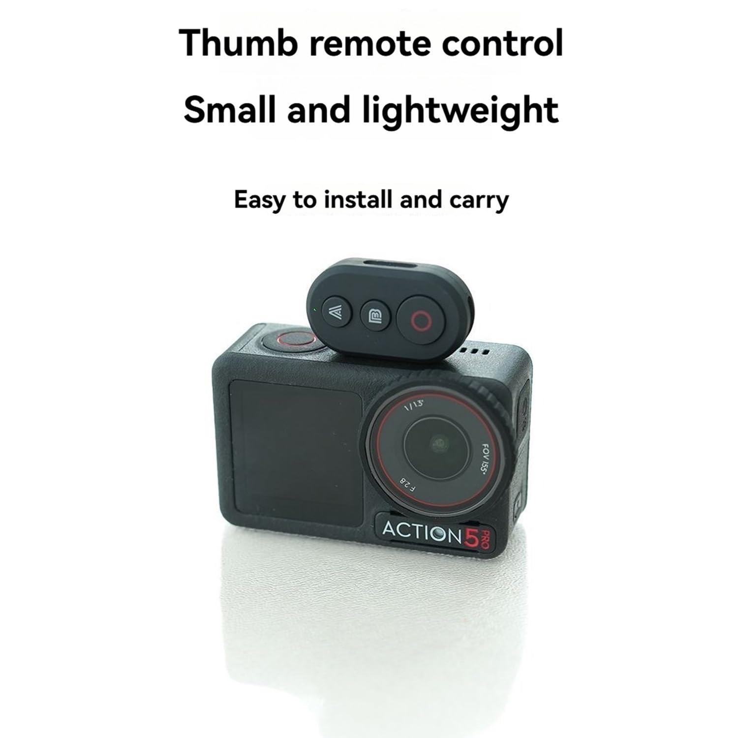 Télécommande Bluetooth pour appareil photo DJI Osmo Action 5 Pro/Action 4/Osmo 360, portée de 30 m, prise de vue et zoom pour téléphones iOS et Android