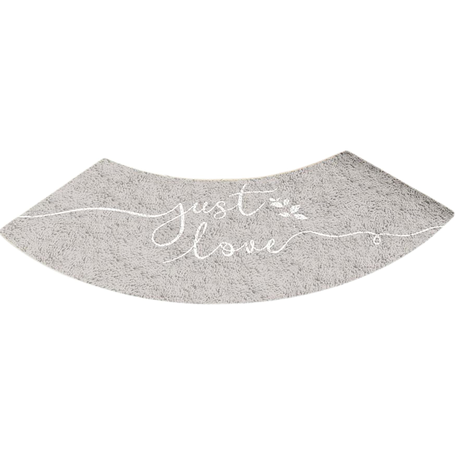 Tapis de bain incurvé pour sortie de douche et baignoire d'angle