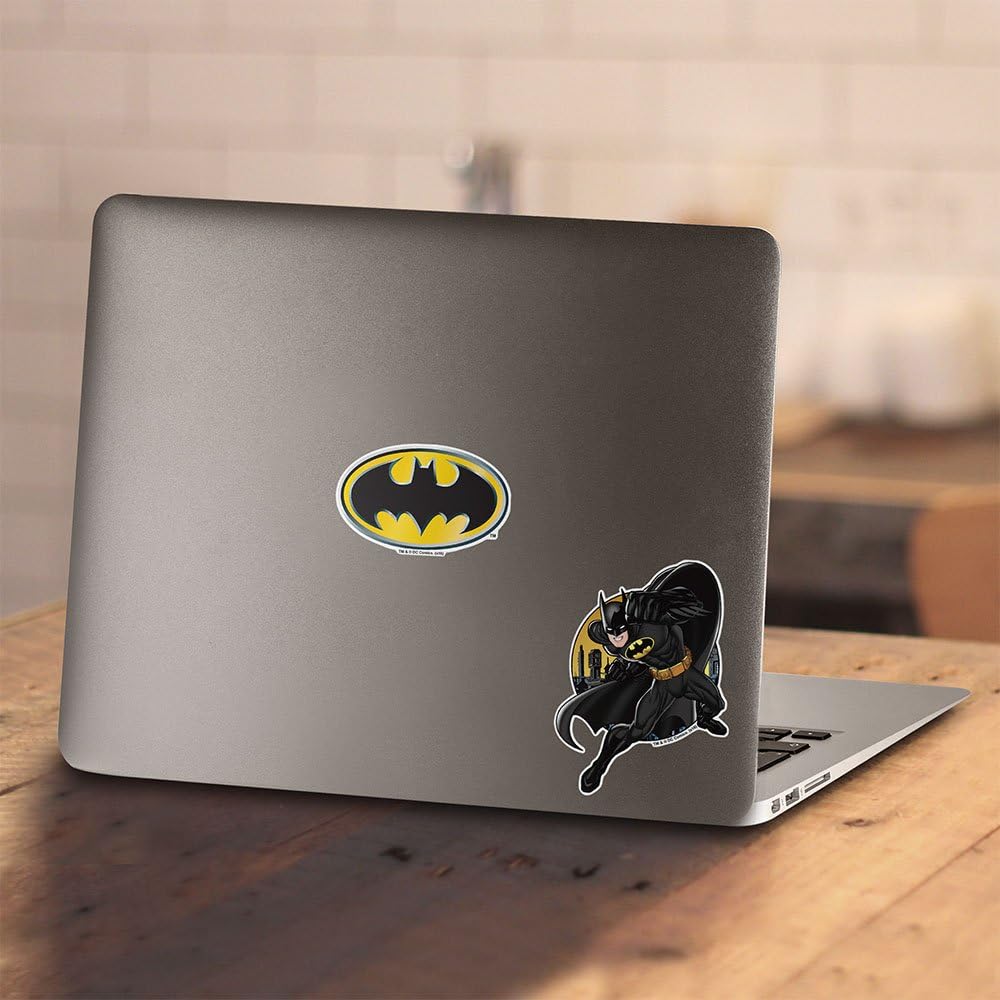 Popfunk Classic Batman Classic Logo Long Sleeve T Shirt & Stickers - Image 2