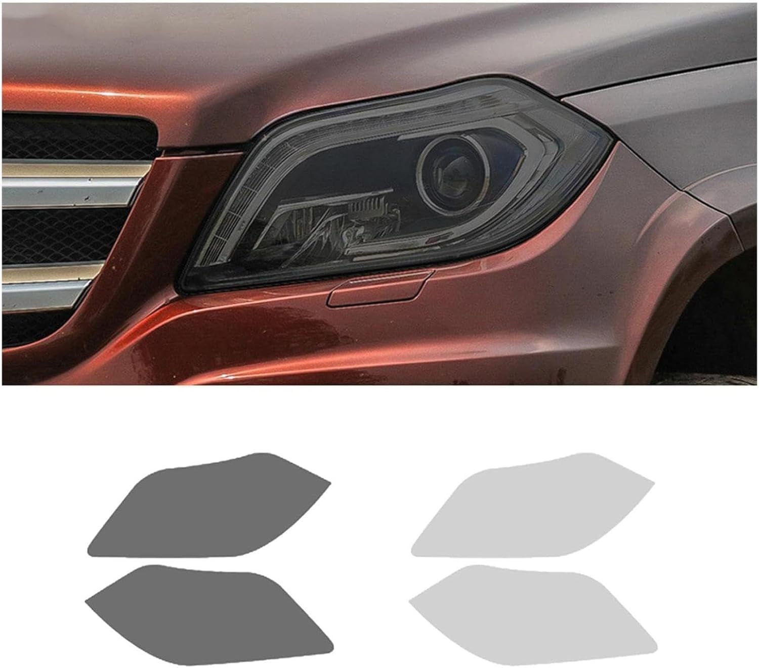 SamLng Car Front Light Film for GL Class X166 2013-2015 Headlight Protection Sticker Car Front Headlamp Protection Film car Lights Film Headlight Anti-Scratch Non-Yellowing Protective Film