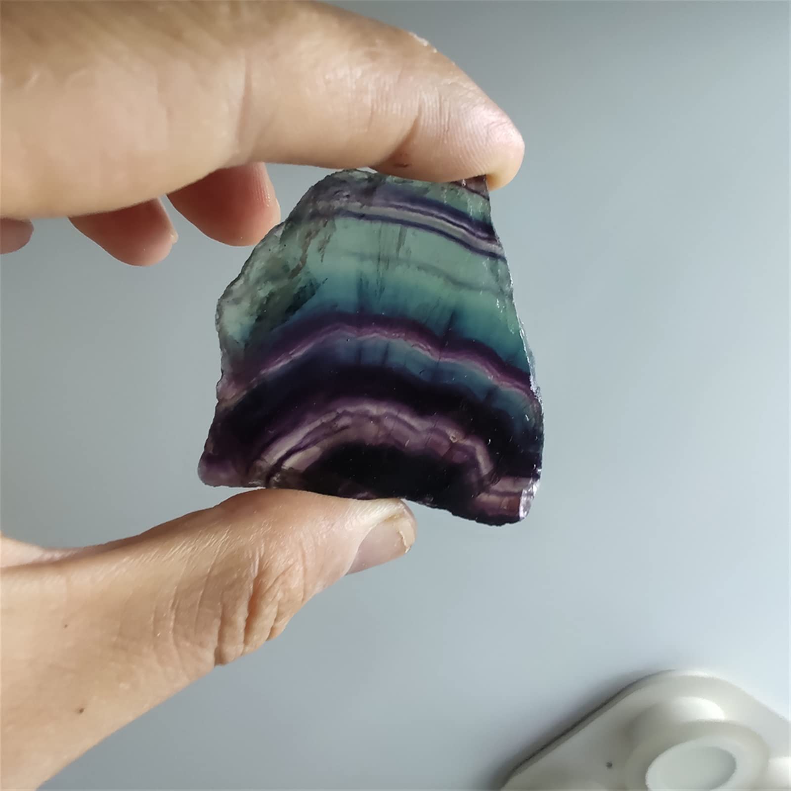 FUERLI 100g Fluorite Grezza Naturale Pietra Grezza Cristalli di Quarzo Roccia Acquario Decorazione della Stanza di Casa Pietra Preziosa zhimo Raccolta domiciliare