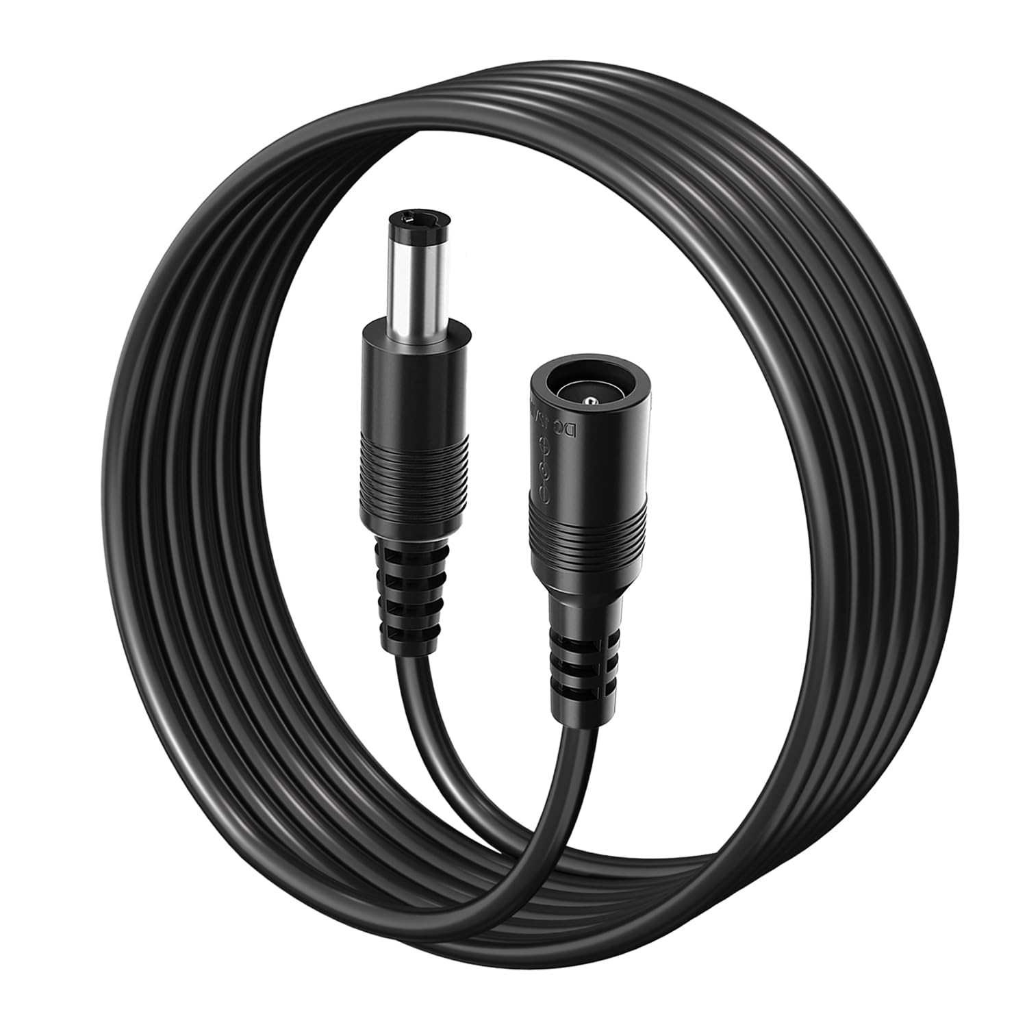 BeautifulU 3M DC 12V Power Extension Cable, DC Plug 5.5 * 2.1mm, Male-to-Female Connector, Power Extension Cord for CCTV Cameras/Routers/LED Strips/Printers and More Devices-Black