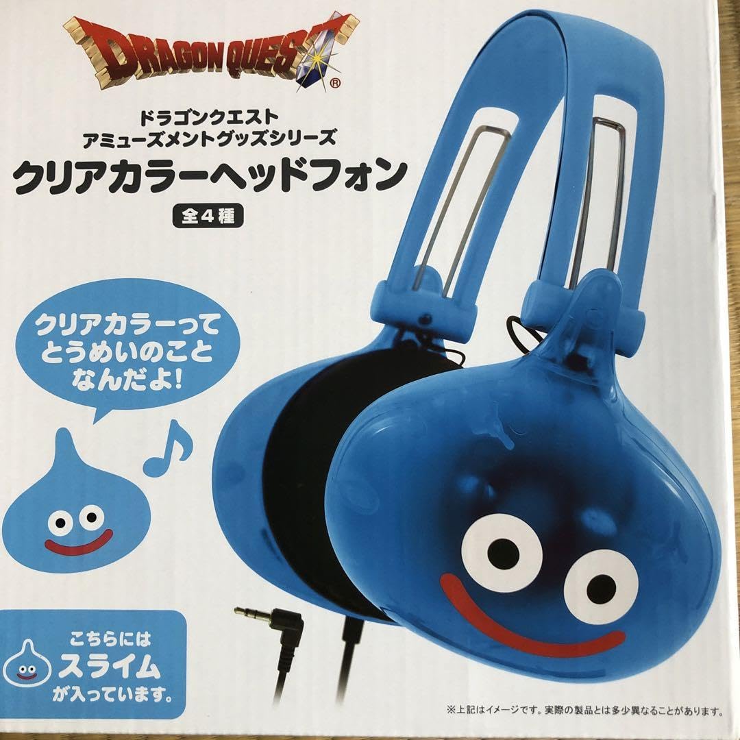 ドラゴンクエス クリアカラーヘッドフォン スライム ブルー 青 ドラゴンクエス クリアカラーヘッドフォン スライム ブルー 青