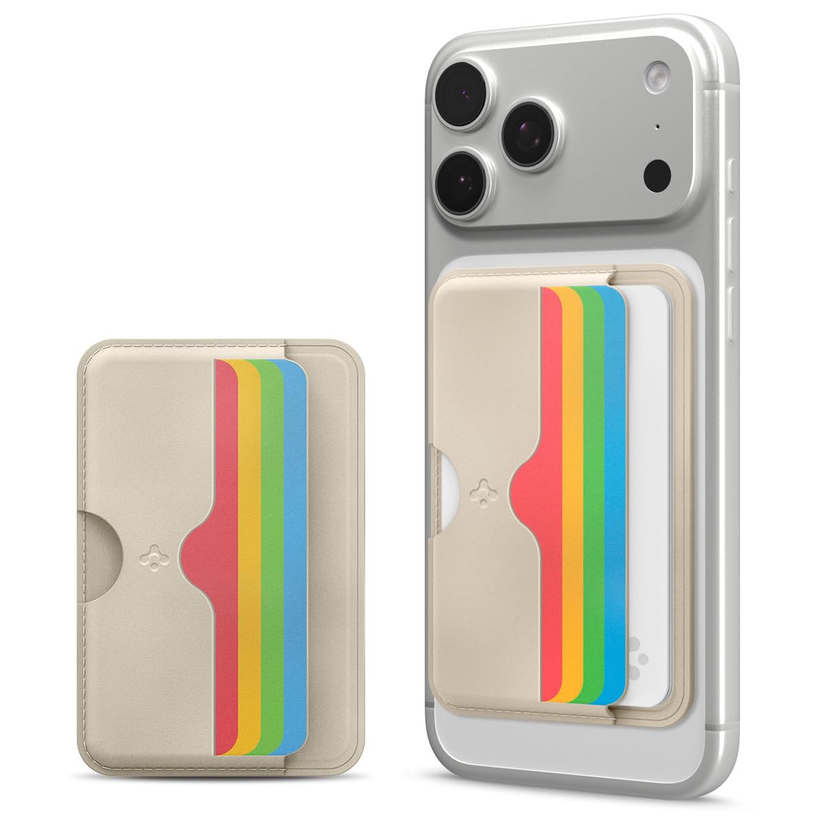 Caseology Folder Pop Magsafe Wallet [silicone antiscivolo] Porta carte magnetico per iPhone 15, 14, 13, 12 Series