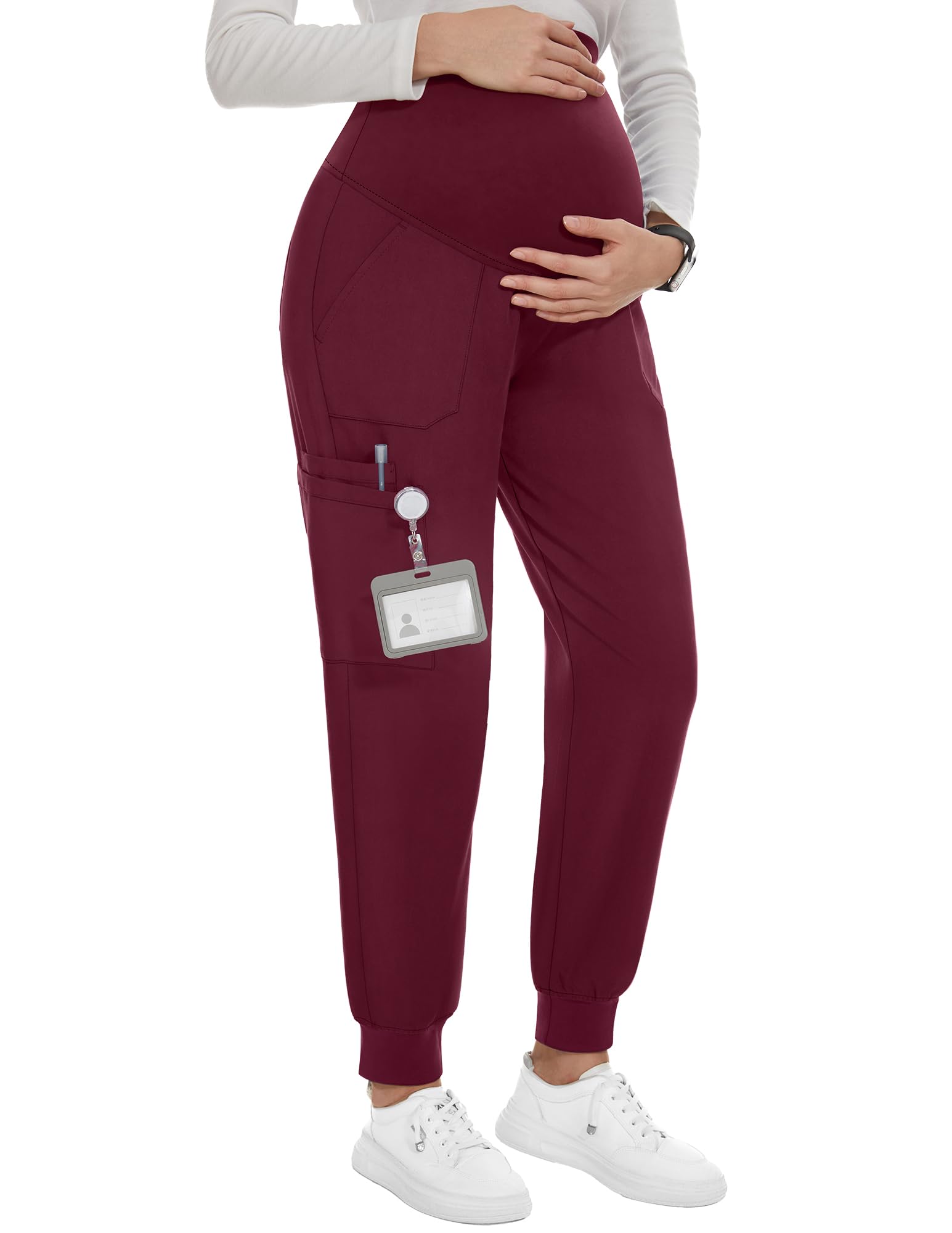 PACBREEZE Women's Maternity Jogger Scrubs