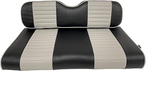 Vista 28 de Huskey - 4 fundas de asiento delantero/trasero de carrito de golf para modelos Club Car Precedent 2004 en adelante a gas y eléctricos, ajuste Negro