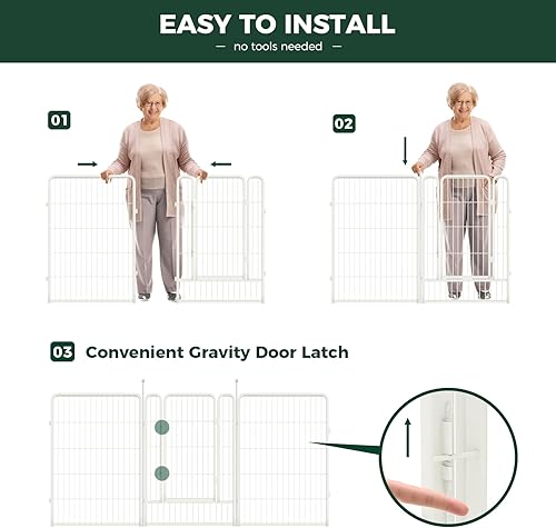 Miniatura 100 de FXW Rollick - Corralito para perros para patio, campamento con casa rodante, patentado, 50 pulgadas, 8 paneles
