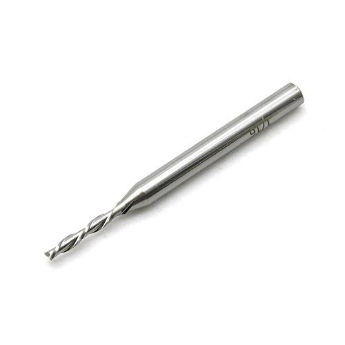 TEMO Broca de enrutador de embutido de carburo de 116 pulgadas de diámetro, fresadora de extremo CNC, vástago de 18 pulgadas, ideal para tallado de