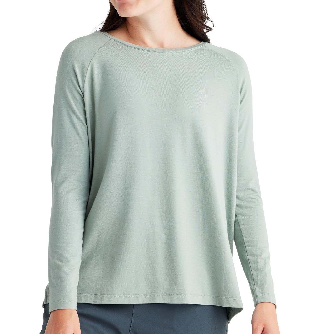 Free FlyWomen's Bamboo Everyday Flex Long Sleeve Premium-Weight Women's Shirt Raglan Sleeve Tee with Sun Protection UPF 50+