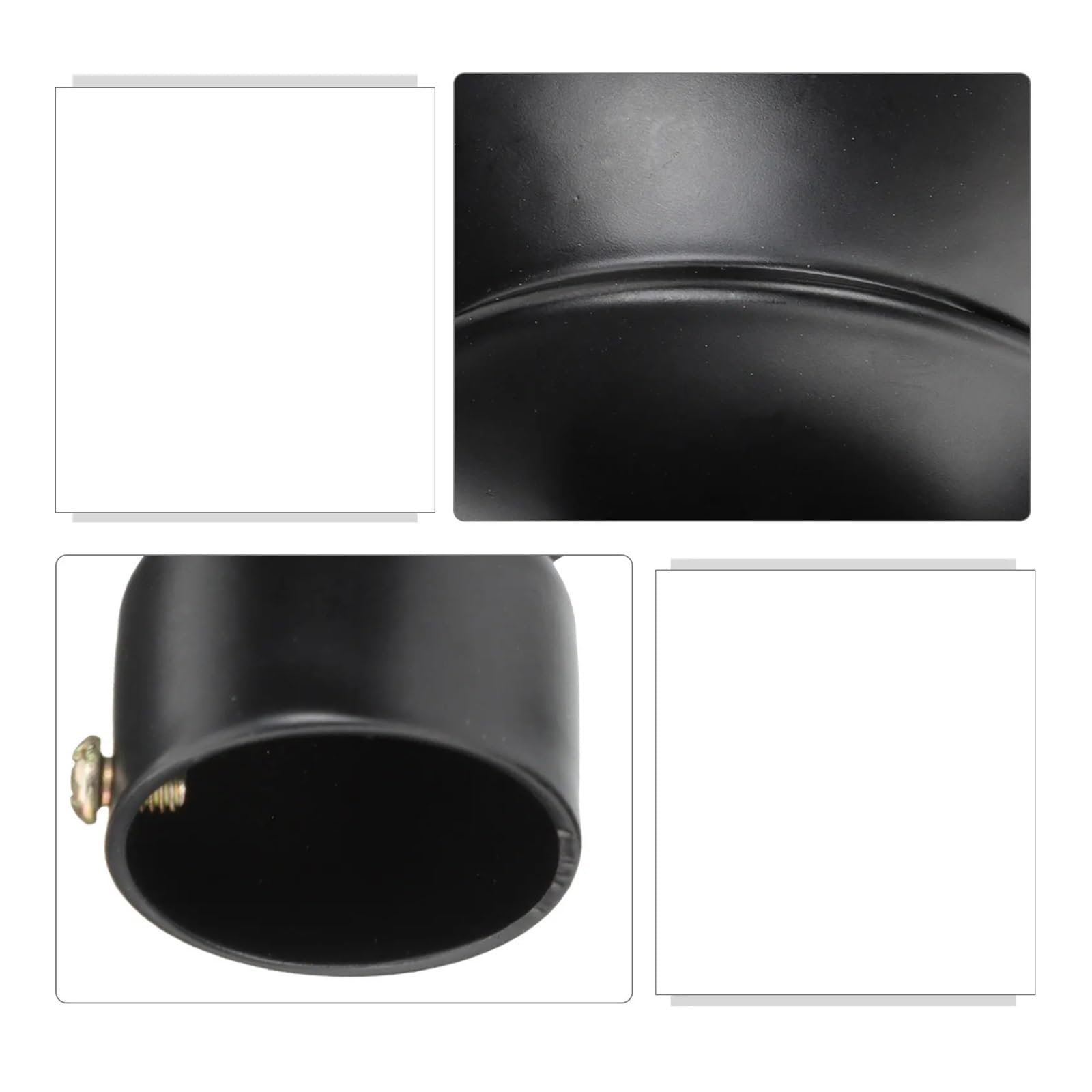 Lot de 4 embouts de tringle à rideaux avec tête décorative en fer noir de 28 mm pour tringles de fenêtre, maison, hôtel, quincaillerie pour tringles à rideaux