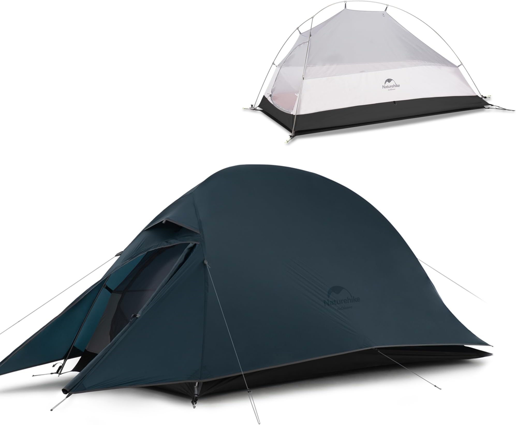 Cloud up 1 Person Backpacking Tent Lightweight Camping Hiking Dome Tent for 1 Man Blue Upgrade 20D