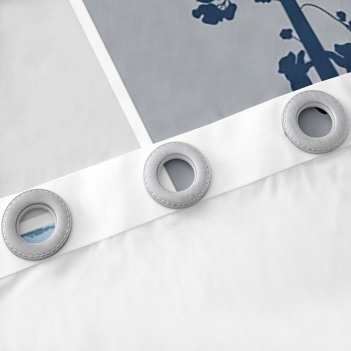 Manfei Deer Antler Window Curtains,Bear Paws Rustic Farmhouse Xmas Window Drapes for Kids Boys Girls Adults,Plaids Patchwork Adventure Blue Window Treatments Grommet Top 2 Panel Set,42Wx63L inch