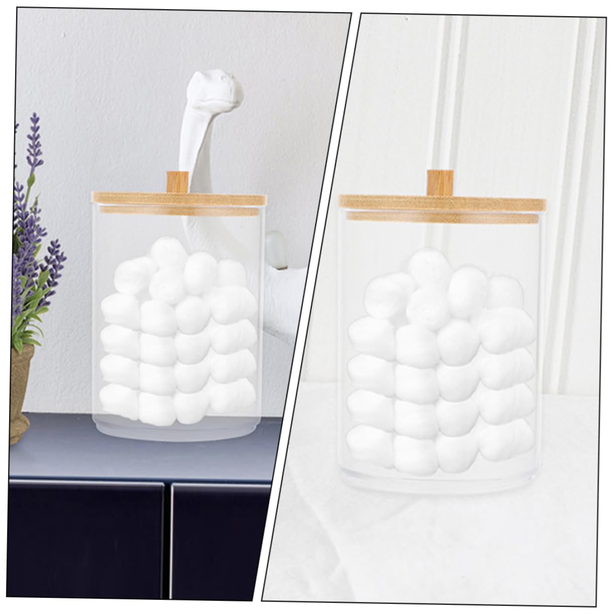 SOLUSTRE 3pcs Portable Cotton Swab Storage Box Compact Organizer for Cotton Balls Pads Toothpicks Design for Desktop Use Sturdy with Lid
