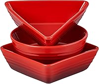 Vista 2 de Le Creuset - Juego de 3 platos para tapas de gres, rojo cereza