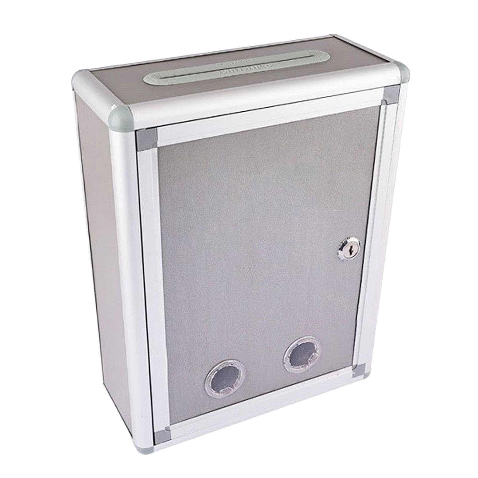 AMSLSIU Newspapers Key Lock Mailbox Outdoor Metal,Top Open,250x110x320mm