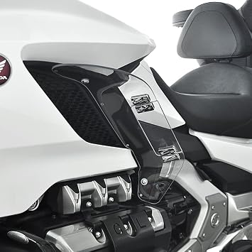 PANICAL Motorcycle for Honda Goldwing Smoked Wide Wind Deflector Side GL1800 GL1800B F6B 2018-2026 Wind Fairing Windshield Adjustable Air Deflector Side Air (Transparent Silver Wind Fairing)