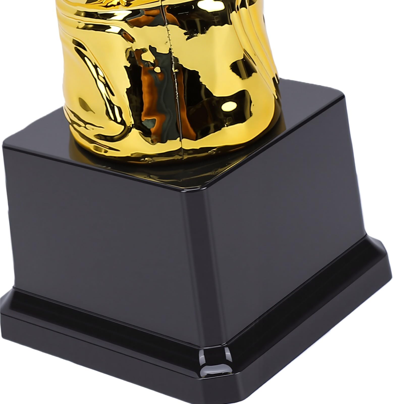 Yctze Trofeo Guanto da Portiere Dorato, Trofeo Calcio, 8 X 26cm, per | Materiale plastico resistente, stabilità della base nera, ideale per tornei, celebrazioni di premi sportivi