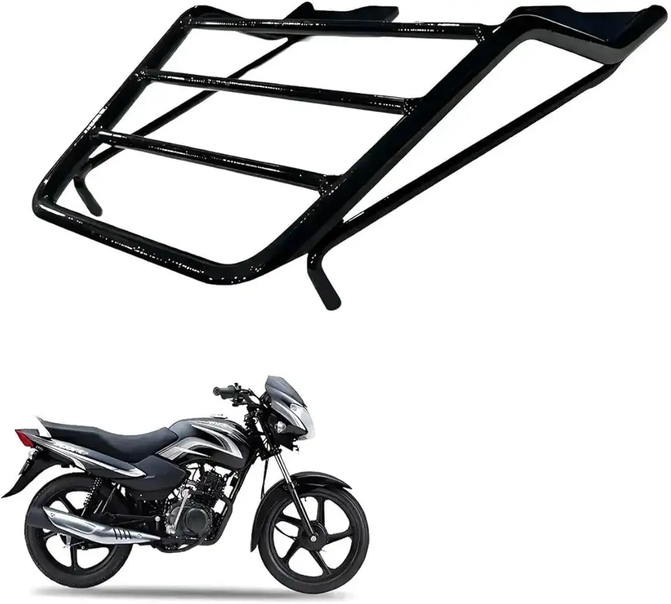 Bagageiro Suporte Bauleto para Dafra Tvs Sport 110 Apache, Preto, Aço