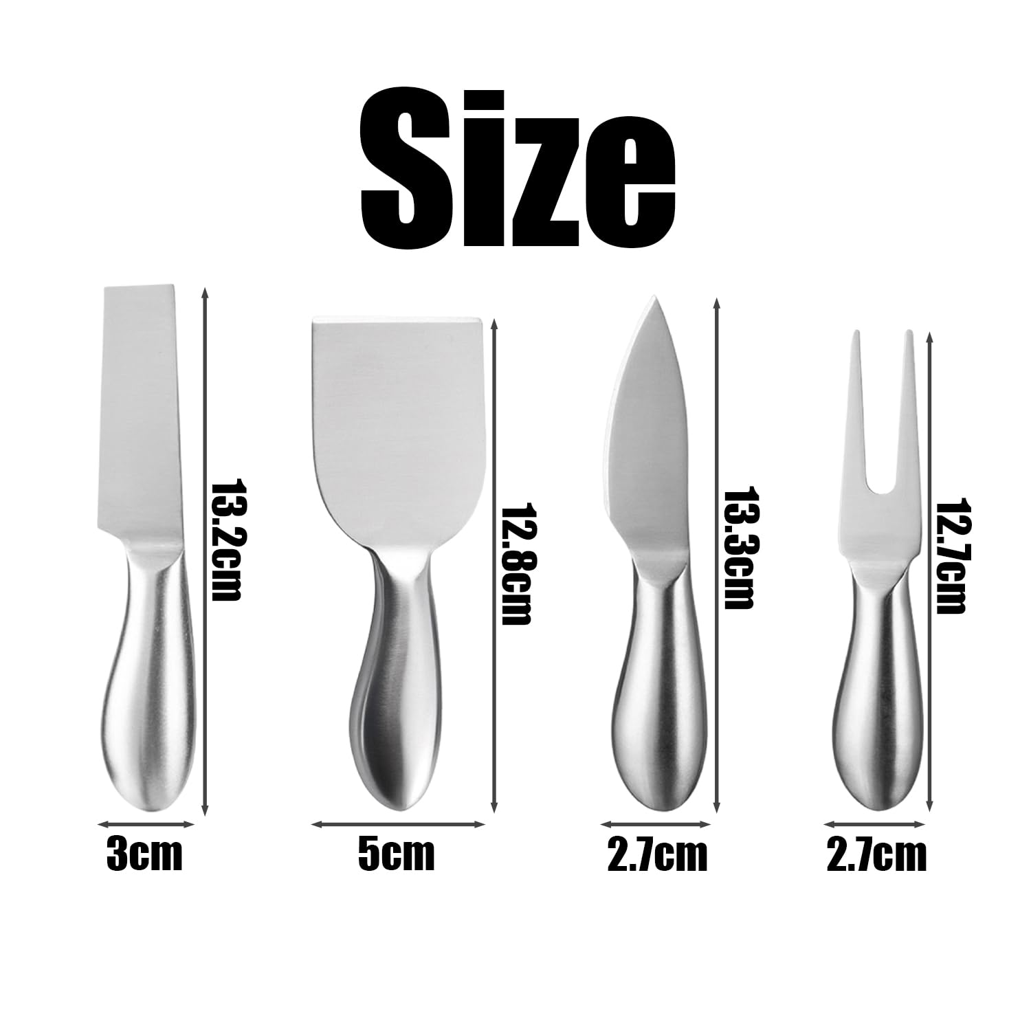 Cheese Knife Set Stainless Steel Cheese 4 Piece Kitchen Baking Tool - View #8