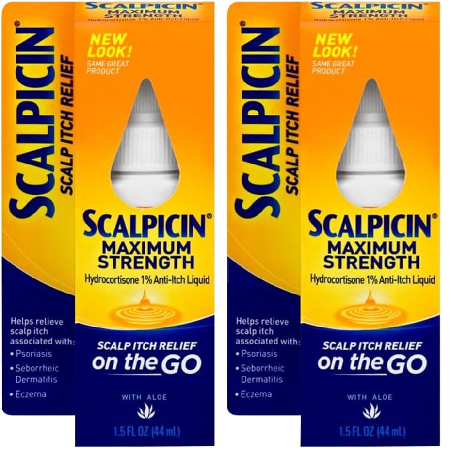 Image of Scalpicin Max Strength Scalp Itch Treatment | 1.5 oz | Pack of 2