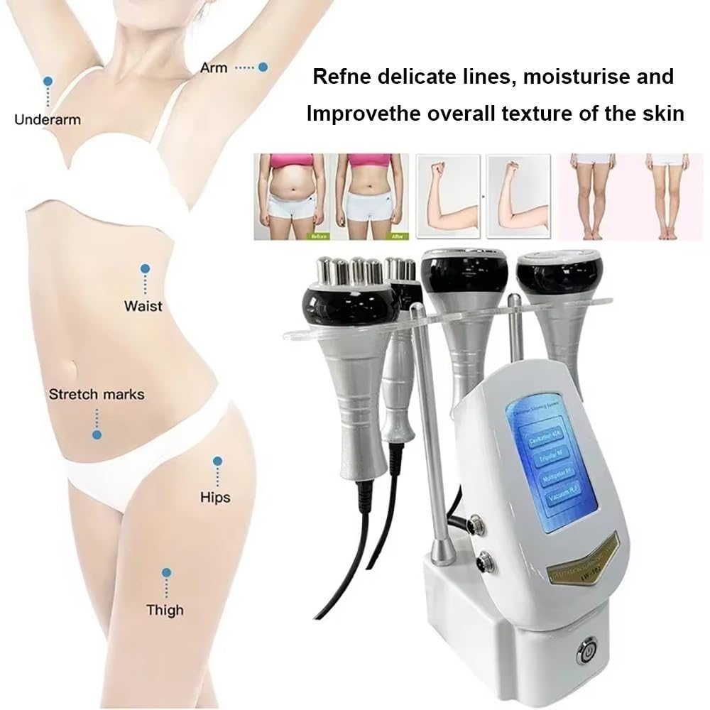 Appareil amincissant pour le corps, outil de massage sculptant 4 en 1 avec écran tactile de 7 pouces, temps de travail de 45 min, 4 sondes pour brûler les graisses, façonner le corps, soulever et