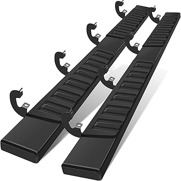 COMNOVA 6 Inches Running Boards& Steps Step Bars Compatible with 2019-2025 Chevy Silverado 1500, 2020-2025 Silverado/Sierra 2500HD 3500HD Crew Cab, A Pair Running Boards for Silverado Crew cab.