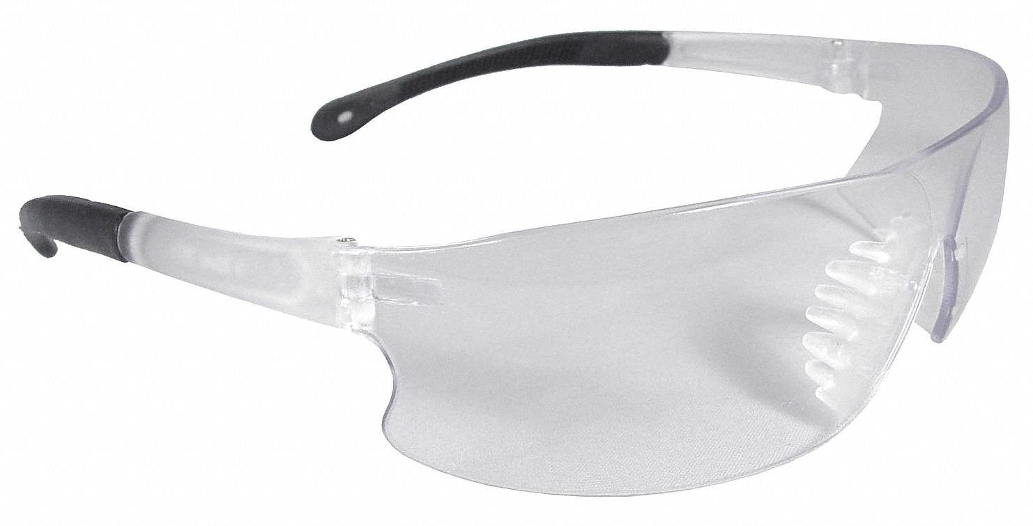 Radians Clear Safety Glasses, Scratch-Resistant, Wraparound