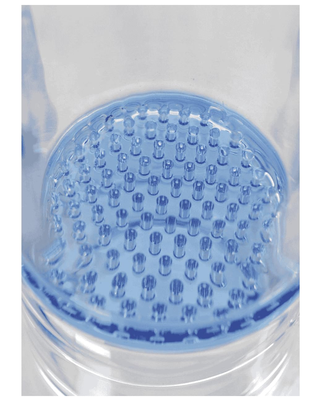 Black Leaf Glasbong Double HoneyComb klar/blau - Normschliff: NS 19 (18,8?mm) - Ice-Fach für zusätzliche Kühlung