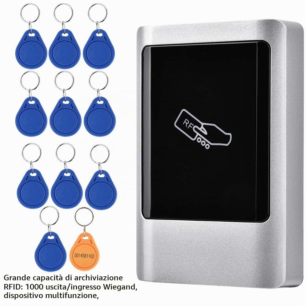 Lettore RFID Esterno Wiegand Impermeabile Gestione accesso porta Smart Card Controllo accessi porta Pannello di controllo accessi per casa e ufficio, per sistemi d’allarme(CIRCUITO INTEGRATO)