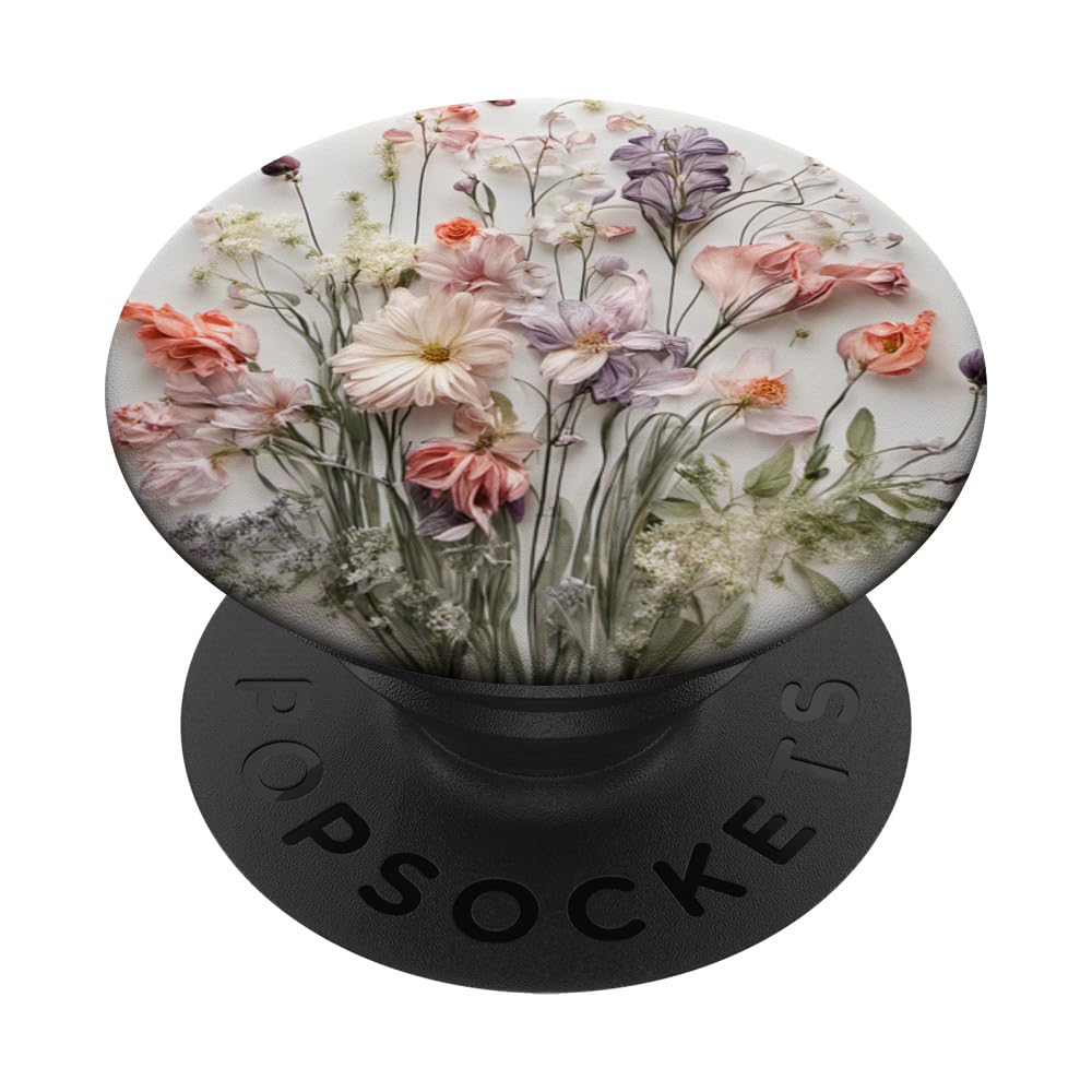 Mixed Flower Bouquet Floral Pattern Popsockets Standard Popgrip