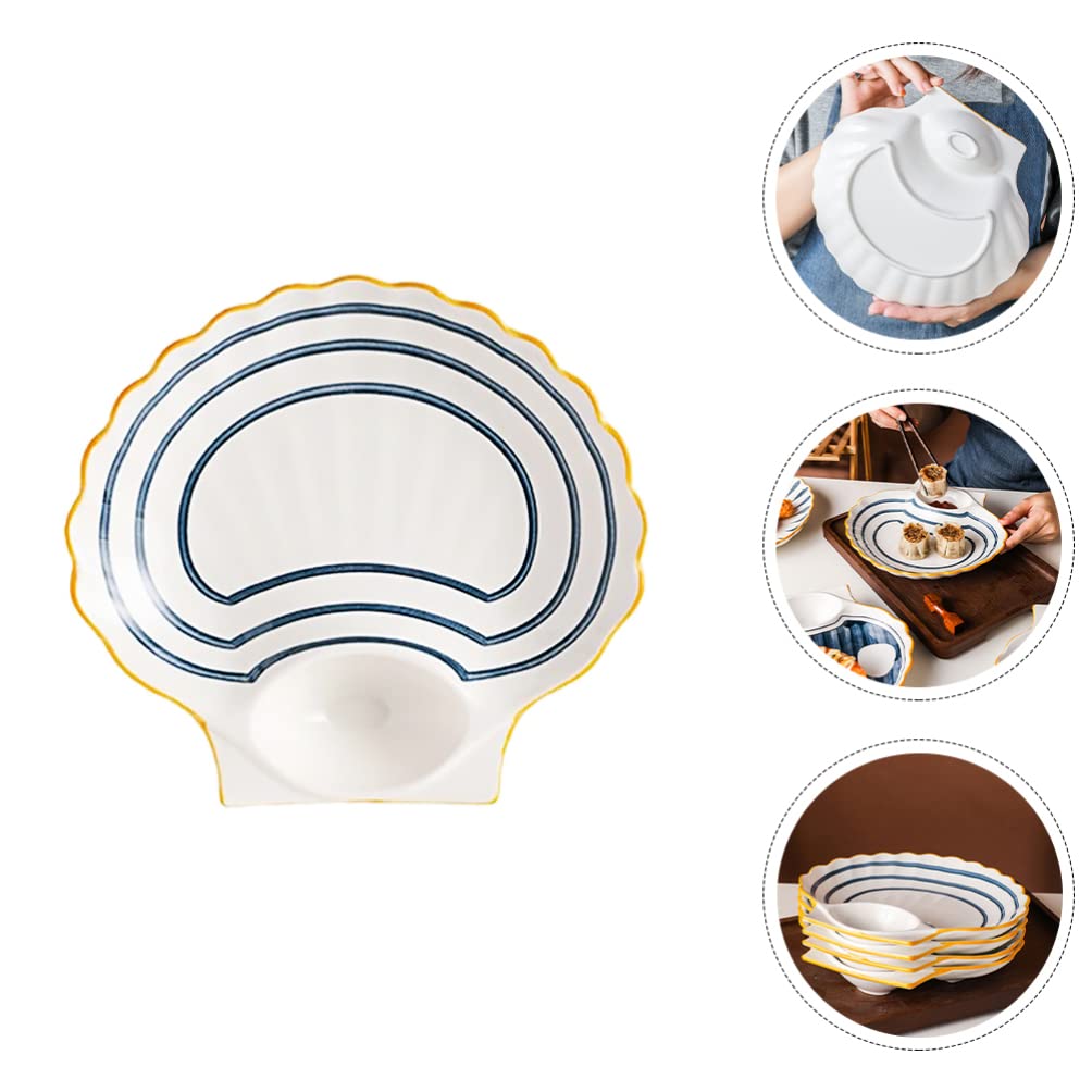 Ensemble d'assiettes divisées – Contrôle de régime, plateau avec compartiment à sauce, idéal pour servir des repas, parfait pour contrôler les portions et manger sainement