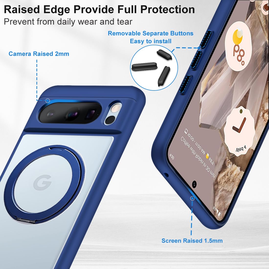 Amazon.co.jp: MALEWOLF Google Pixel 8 Pro用 磁気ケース Magsafe対応