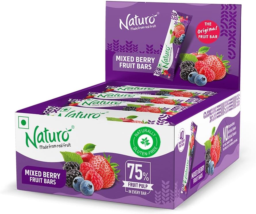 Naturo Mixed Berry Fruit Bar 280 gm - 40 Bars
