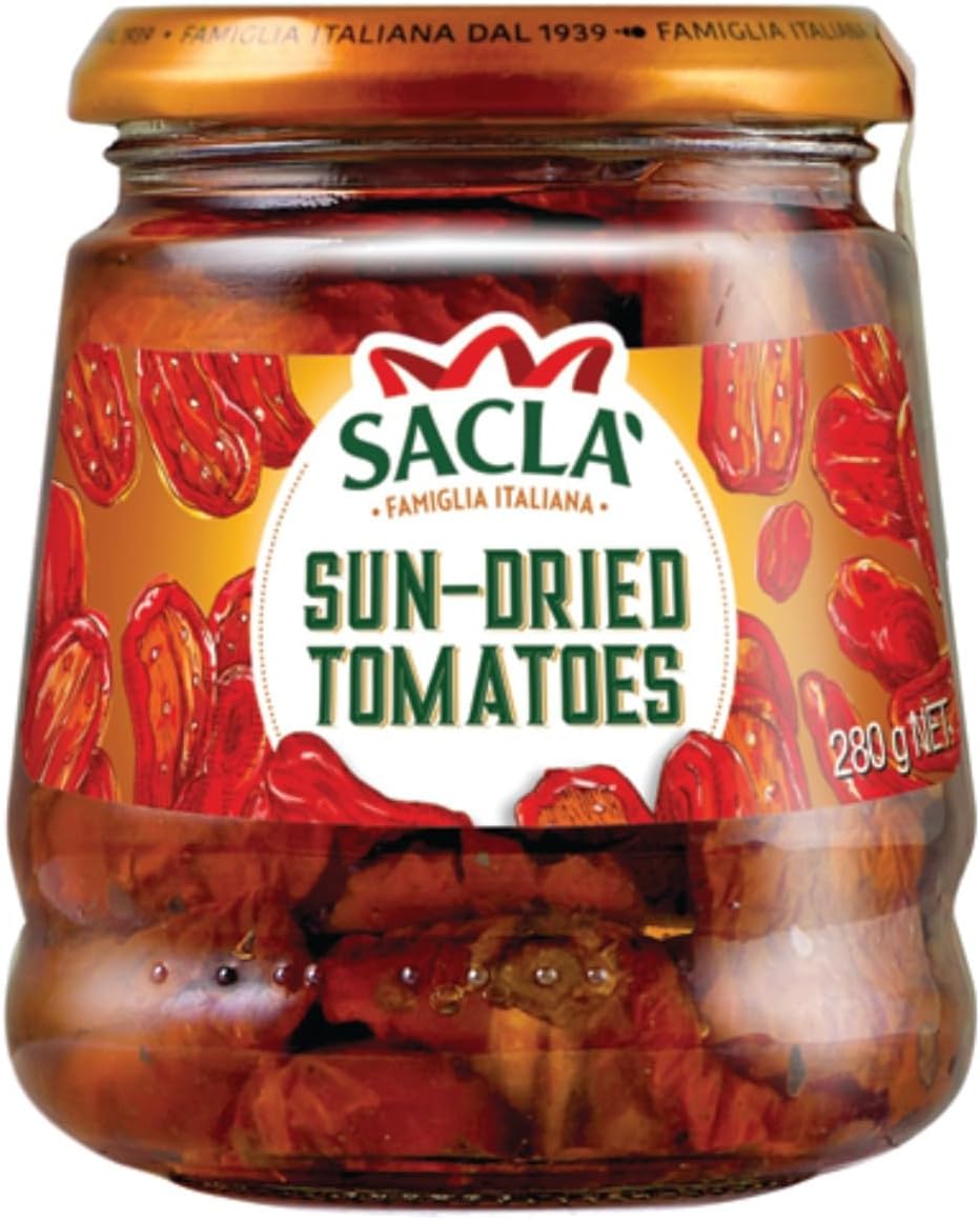 Sacla’ Sun-Dried Tomatoes 280g, Tomatoes Dried in the Sun, Intense and Authentically Mediterranean Flavour