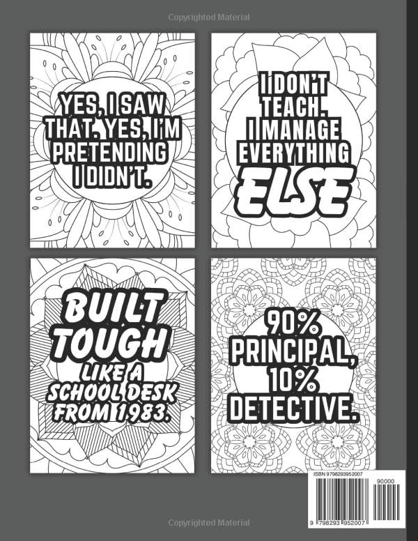 Principal Life & Laughs: Funny Gift Coloring Book for School Leaders: Stress-Relief Humor and Relatable Quotes for Principals, Assistant ... Retirement, or Staff Appreciation - Image 2