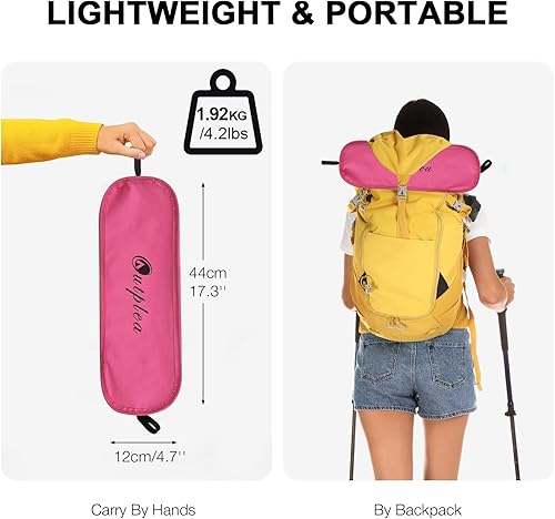 Miniatura 3 de Silla de camping portátil de respaldo alto, fácil de montar, sillas deportivas plegables para adultos, soporta 265 libras, sillas de césped al aire