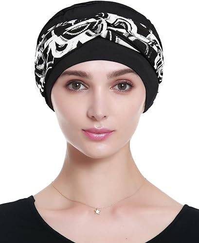 Miniatura 2 de Alnorm Gorro de quimioterapia, sombrero de viscosa para mujer, turbante para la cabeza para mujer