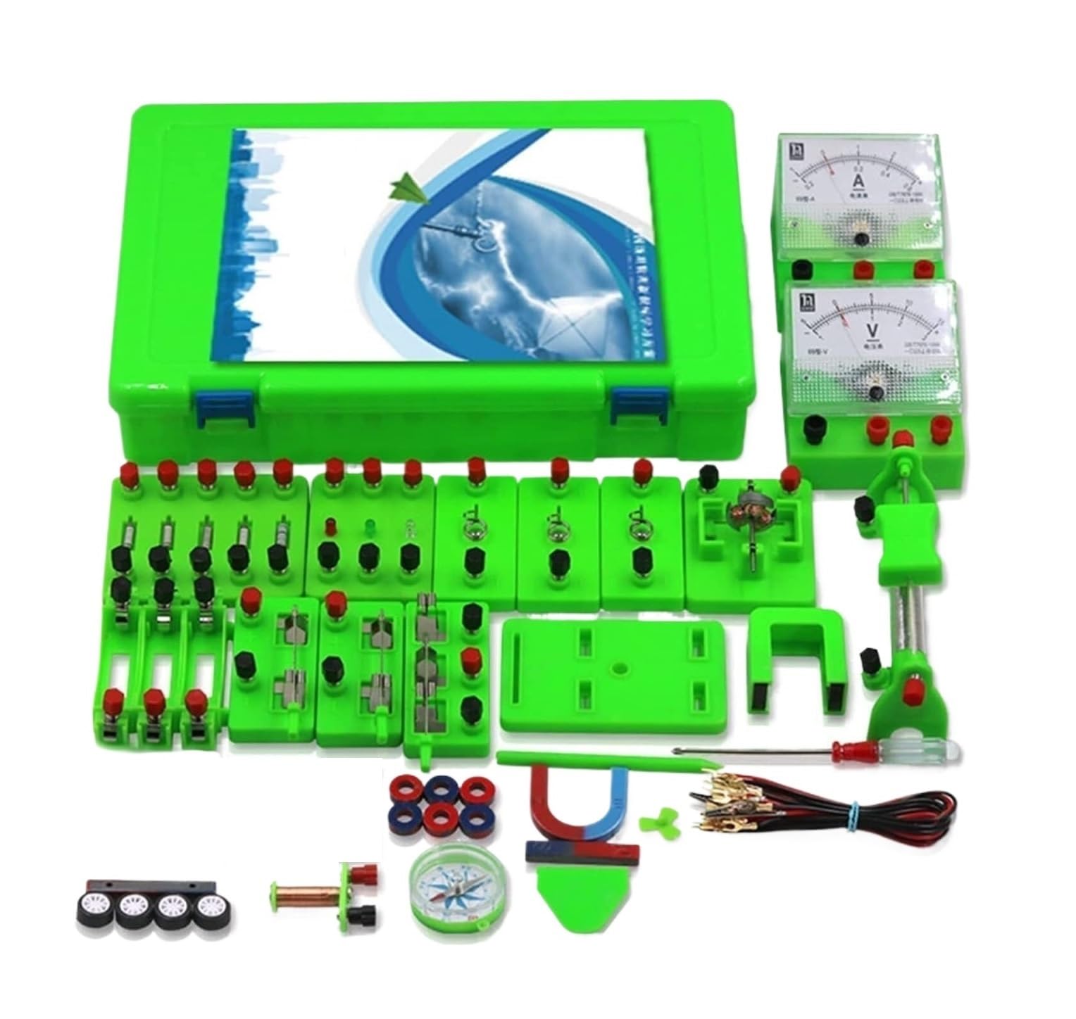 Esperimenti Fisici Strumenti Didattici Scatola for Esperimenti di Circuiti Elettrici di Base di Fisica, Strumento Didattico di Elettromagnetismo