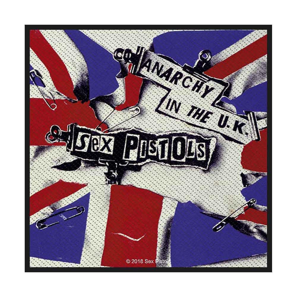 Rock Off Officially Licensed Products Unisex Multicoloured The Sex Pistols Patch Anarchy In The Uk Band Logo Official Sew On Accessory Size