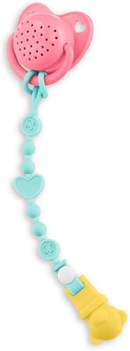 Corolle Chupete de muñeca con 15 sonidos - para muñecas de 14 pulgadas, rosa/azul