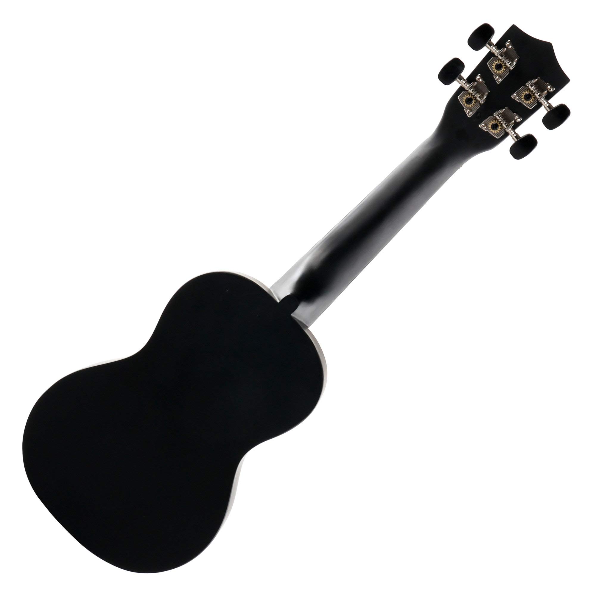 Classic Cantabile US-100 BK Ukulele Soprano Nero Set incl. Custodia | Scala Soprano (34, 5 cm), Corpo in tiglio, Manico in acero, 15 tasti, Marker dei tasti al 5., 12. e 15. tasto, 5 mm
