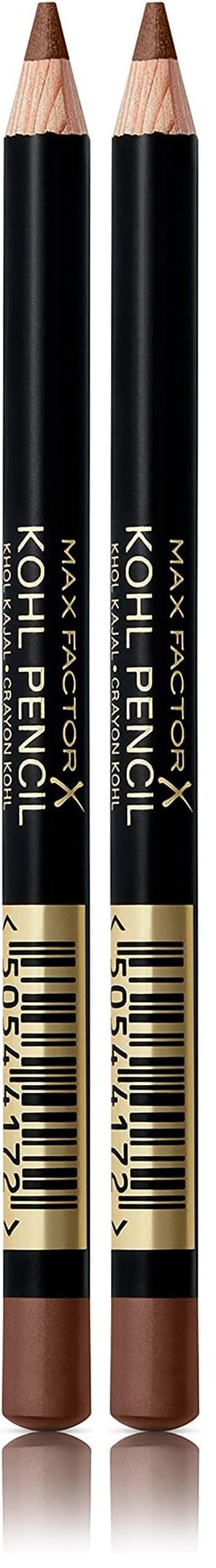 Max Factor Kohl Kajal Taupe 40 – Taupefarbener Kajal perfekt für Smokey Eyes – Lidstrich auftragen leicht gemacht – 1 x 4 ml (Packung mit 2)