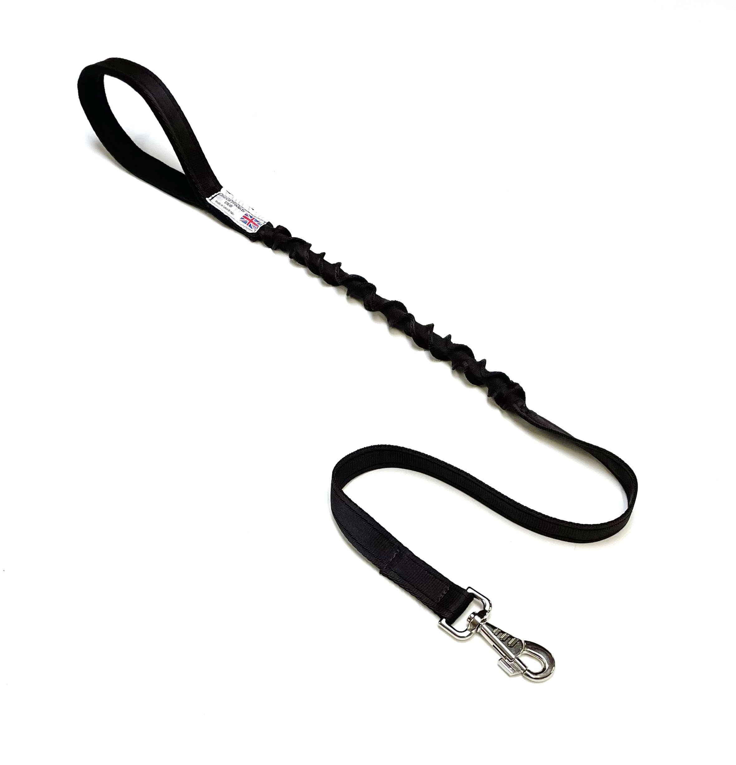 Dog Lead With Shock Absorbing Bungee Cord Training Walking Leash Soft Padded Handle (Brown, 45" (1.1 Metres))
